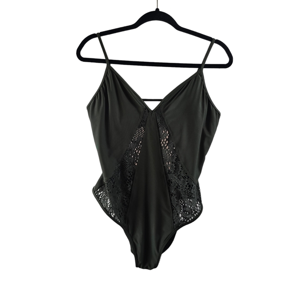 ⭐️NWOT Mossimo Olive Green One Piece Swimwear Sz XL - Picture 3 of 9